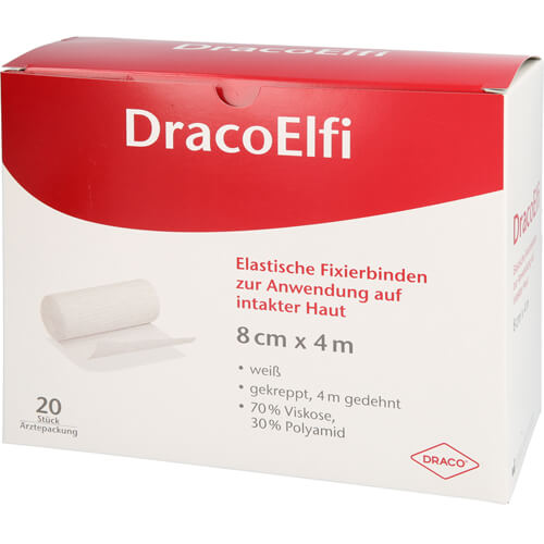 DRACOELFI elast.Fixierbinde 8 cmx4 m gekreppt
