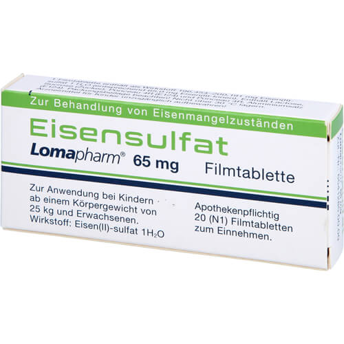 EISENSULFAT Lomapharm 65 mg überzogene Tab.