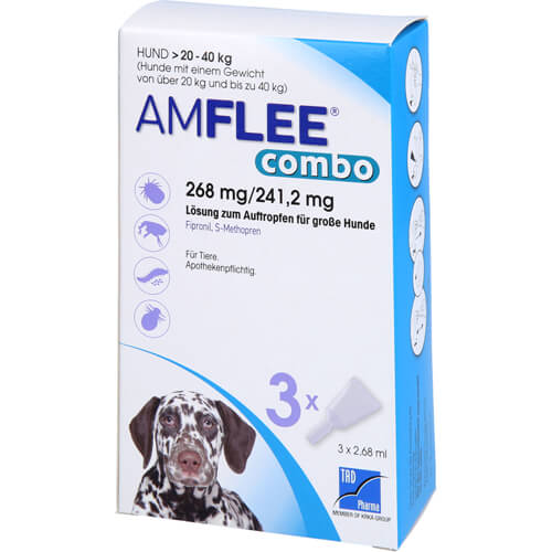 AMFLEE combo 268/241,2mg Lsg.z.Auf.f.Hunde 20-40kg