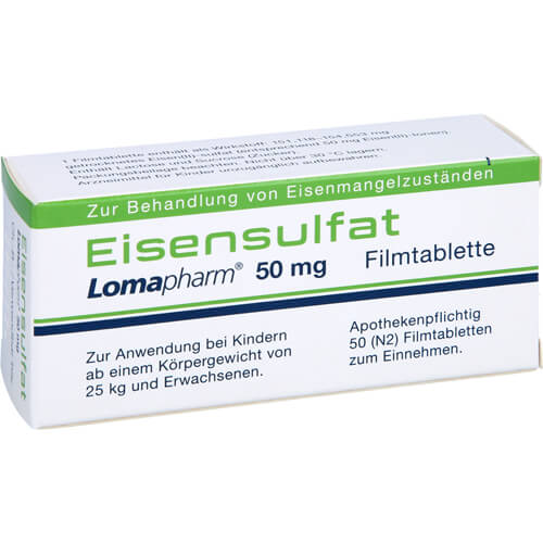 EISENSULFAT Lomapharm 50 mg Filmtabletten