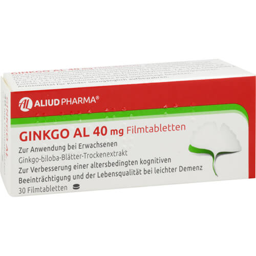 Ginkgo AL 40 mg Filmtabletten bei altersbedingten Gedächtniseinbußen mit leichter Demenz