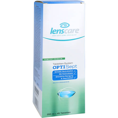 LENSCARE OptiSept Kombip.350 ml+45 Tabl.+1 Beh.