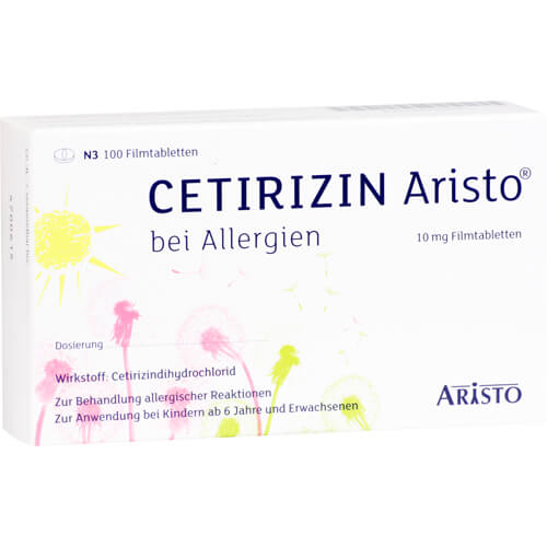 CETIRIZIN Aristo bei Allergien 10 mg Filmtabletten