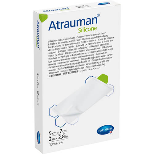 ATRAUMAN Silicone steril 5x7 cm Kompressen