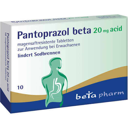 PANTOPRAZOL beta 20 mg acid magensaftres.Tabletten