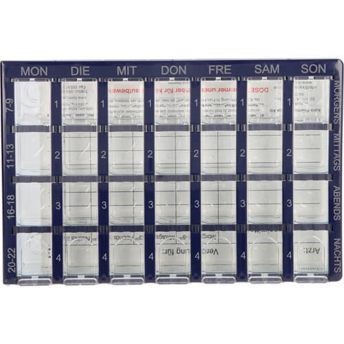 DOSETT S Arzneikassette blau